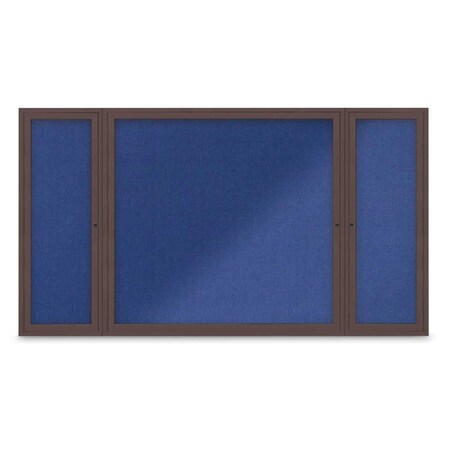 United Visual Products Indoor Enclosed Combo Board, 48"x36", Gold Frame/Black Porc & Burgundy UVCB4836G-BLKPORC-DBURGU